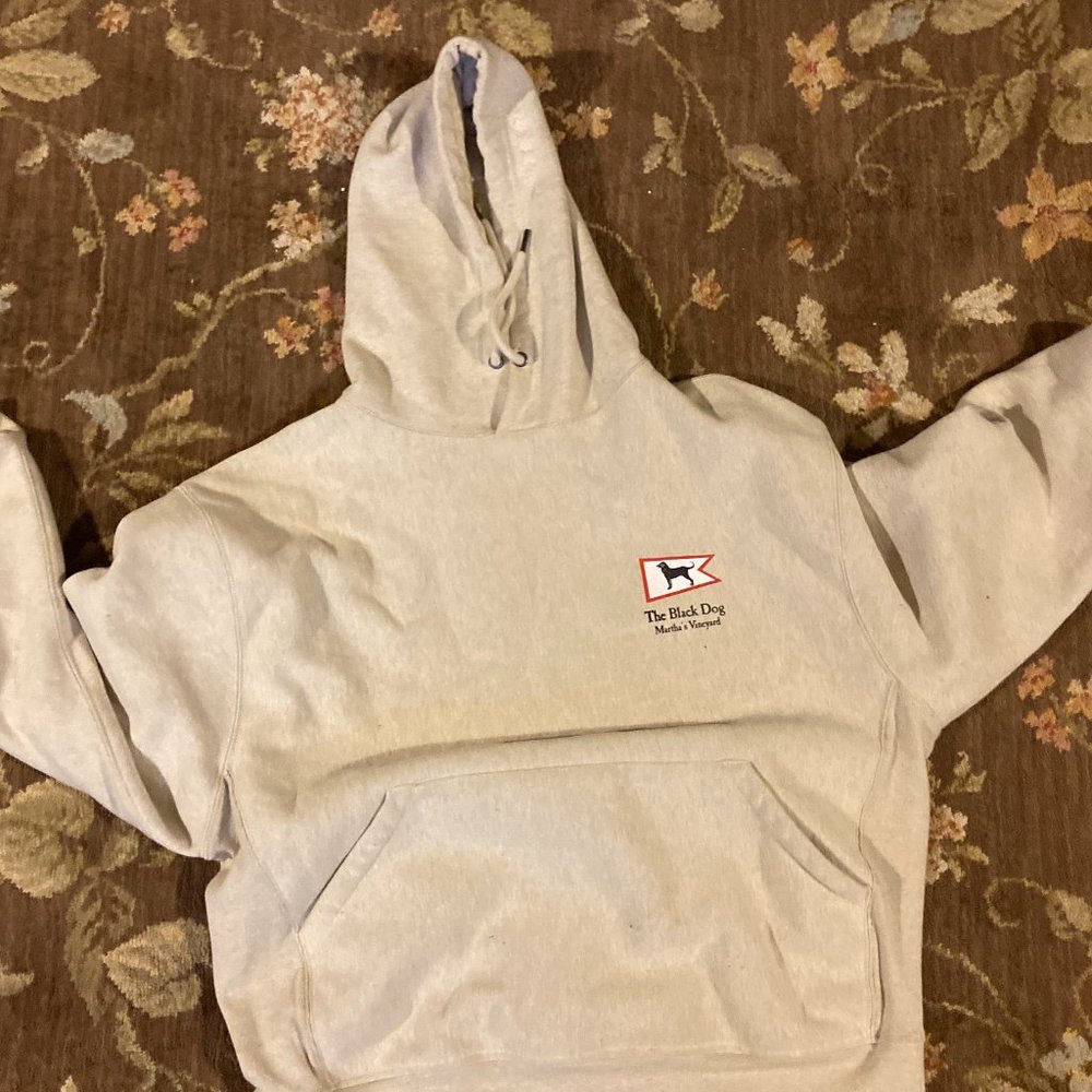 Black dog hoodie L